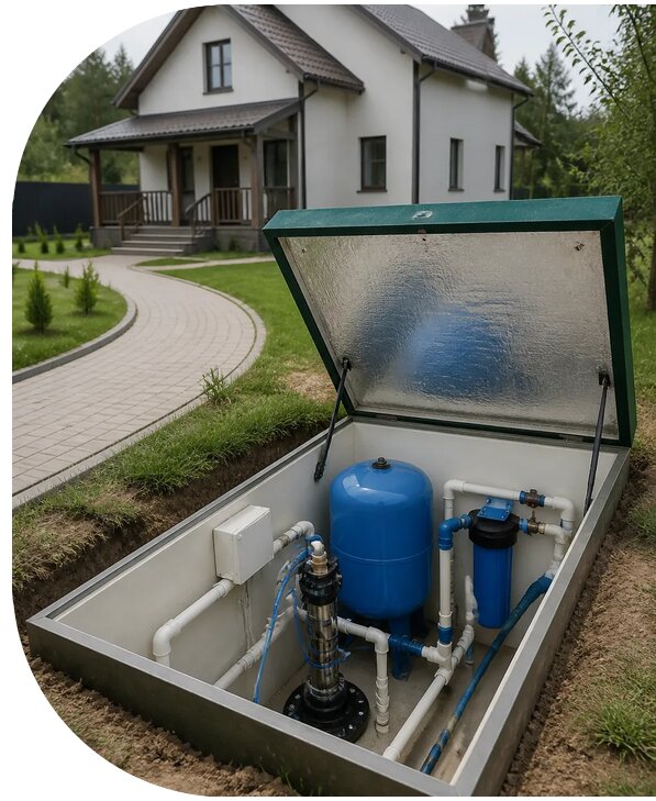 Автономное водоснабжение дома в Ступине от 155910 р. | АПаруса-Стп