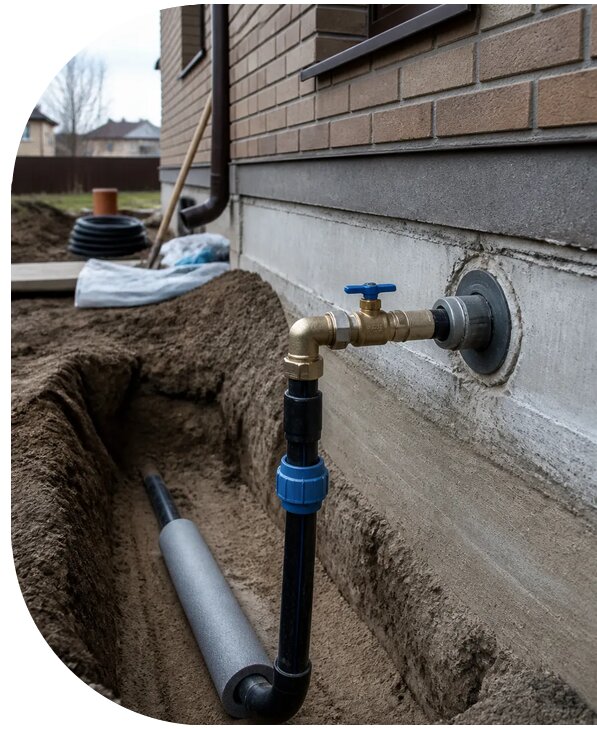 Устройство ввода водопровода в дом в Ступине от 8835 р. | АПаруса-Стп