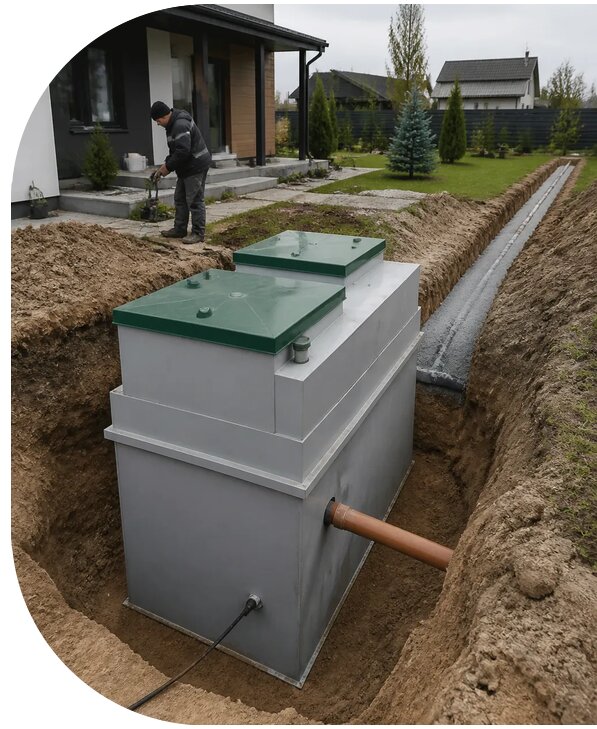 Монтаж септика Биодека в Ступине от 36379 р. | АПаруса-Стп